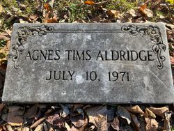 Agnes <I>Tims</I> Aldridge 