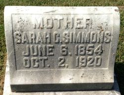 Sarah C <I>Hubbard</I> Simmons 