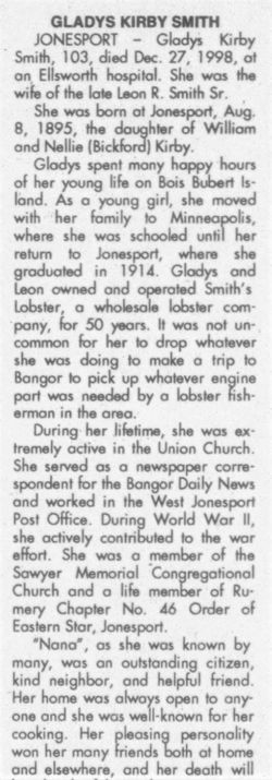 Gladys Ella <I>Kirby</I> Smith 