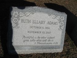 Ruth Ellaby <I>Holdcroft</I> Adams 