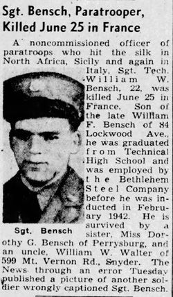 T/Sgt. William W. Bensch 