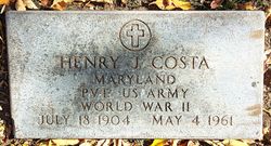 Pvt Henry J Costa 