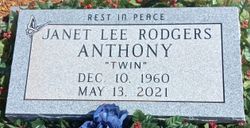 Janet Lee <I>Rodgers</I> Anthony 