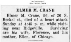 Elmer M Crane 