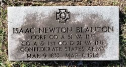 Corp Isaac Newton Blanton 