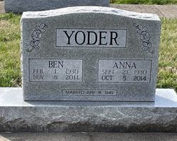 Anna <I>Stoll</I> Yoder 
