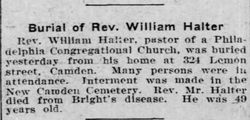 Rev William M Halter 
