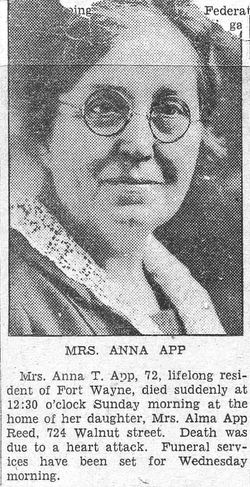 Anna Theresia <I>Miller</I> App 