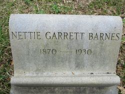 Nettie <I>Garrett</I> Barnes 