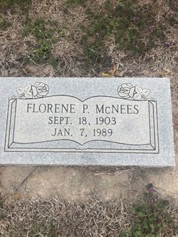 Florene Ida <I>Pinkston</I> McNees 