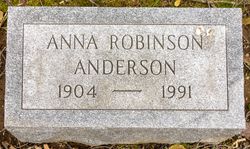 Anna <I>Robinson</I> Anderson 