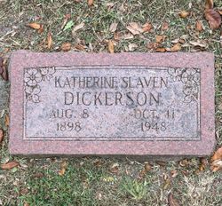 Katherine Alice “Kittie” <I>Slaven</I> Burns Dickerson 