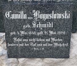 Camilla <I>Schmidt</I> von Boguslawski 