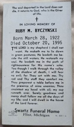 Ruby M. <I>Bonnett</I> Byczynski 