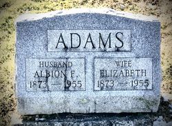 Elizabeth “Lizzie” <I>Dell</I> Adams 