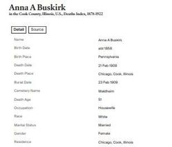 Anna Amanda <I>Brodbeck</I> Buskirk Van Buskirk 