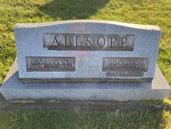 Mary Ann <I>Jones</I> Allsopp 