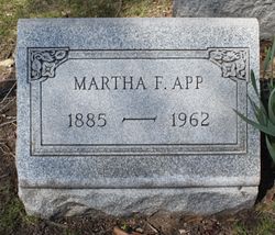 Martha Florence “Mattie” <I>Christian</I> App 