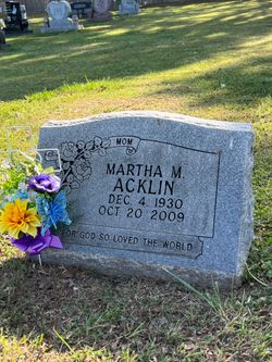 Martha Mae <I>Carrier</I> Acklin 