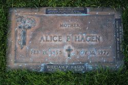 Alice <I>Peterson</I> Hagen 