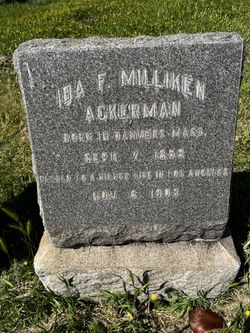 Ida F. <I>Milliken</I> Ackerman 