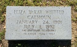 Eliza McKay <I>Whitted</I> Calhoun 