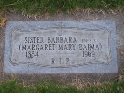 Sr Barbara Margaret Mary Baima 