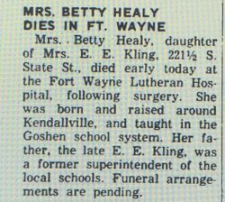 Betty <I>Kling</I> Healey 