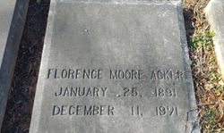 Margaret Florence <I>Moore</I> Acker 