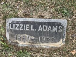 Elizabeth “Lizzie” <I>Lewis</I> Adams 