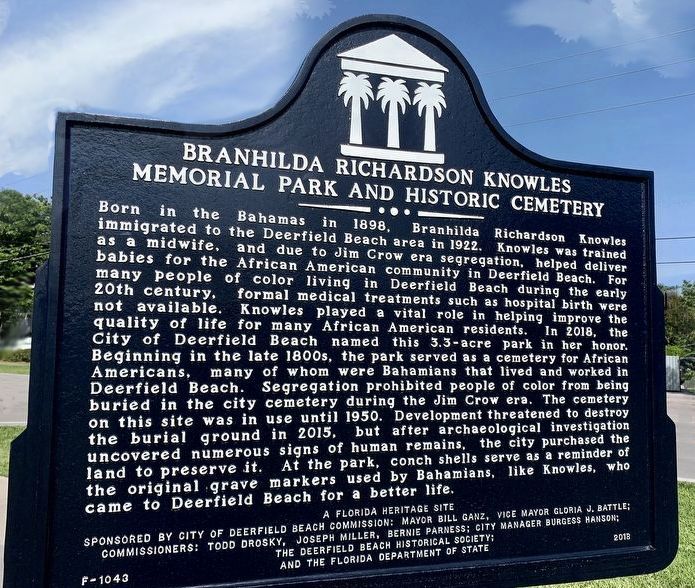 Branhilda Richardson Knowles Memorial Park and Historic Cemetery