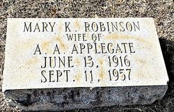 Mary Katherine <I>Robinson</I> Applegate 