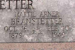 Matilda “Mattie” <I>Arner</I> Branstetter 