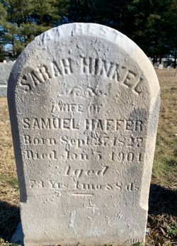 Sarah “Sallie” <I>Hinkel</I> Haeffer 