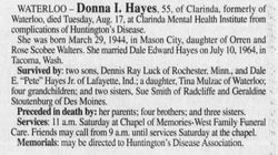 Donna Ileen <I>Walters</I> Hayes 
