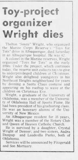 Col Thelton “Sonny” Wright 