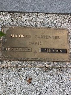 Mildred <I>Carpenter</I> Davis 