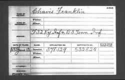 PVT Benjamin Franklin “Frank” Chavis 