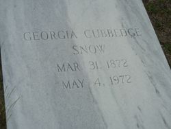 Georgia Elmira <I>Cubbedge</I> Snow 