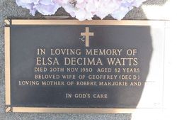 Elsa Decima <I>Clarke</I> Watts 