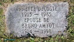 Annette <I>Decoste</I> Amyot 