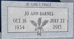 Jo Ann <I>Raup</I> Barnes 