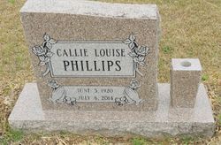 Callie Louise <I>Taylor</I> Phillips 