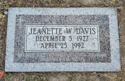 Jeanette Mae <I>Wilson</I> Davis 