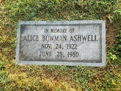 Alice <I>Bowman</I> Ashwell 