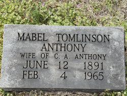 Mable Ruth <I>Tomlinson</I> Anthony 
