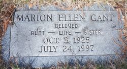 Marion Ellen <I>Higgins</I> Gant 