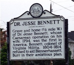 Image result for mason county wv historical markers Dr. Jesse Bennett"