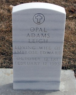  Opal Mary <I>Adams</I> Leigh