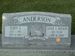  Loah Edith <I>Hoskin</I> Anderson